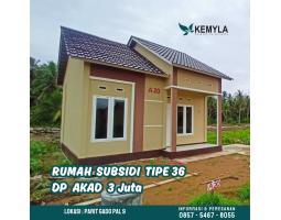 RUMAH SUBSIDI DP AKAD TERJANGKAU DI PAL 9 KUBU RAYA