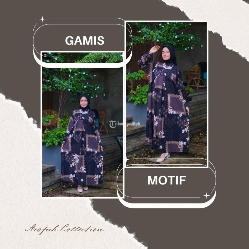 DISTRIBUTOR AROFAH COLLECTION, WA 0895-4144-61596, Gamis motif Pekalongan
