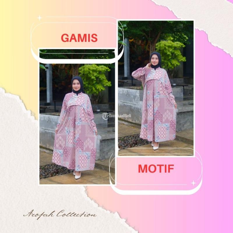 DISTRIBUTOR AROFAH COLLECTION, WA 0895-4144-61596, Gamis motif Pekalongan
