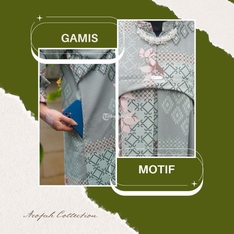 DISTRIBUTOR AROFAH COLLECTION, WA 0895-4144-61596, Gamis motif Pekalongan