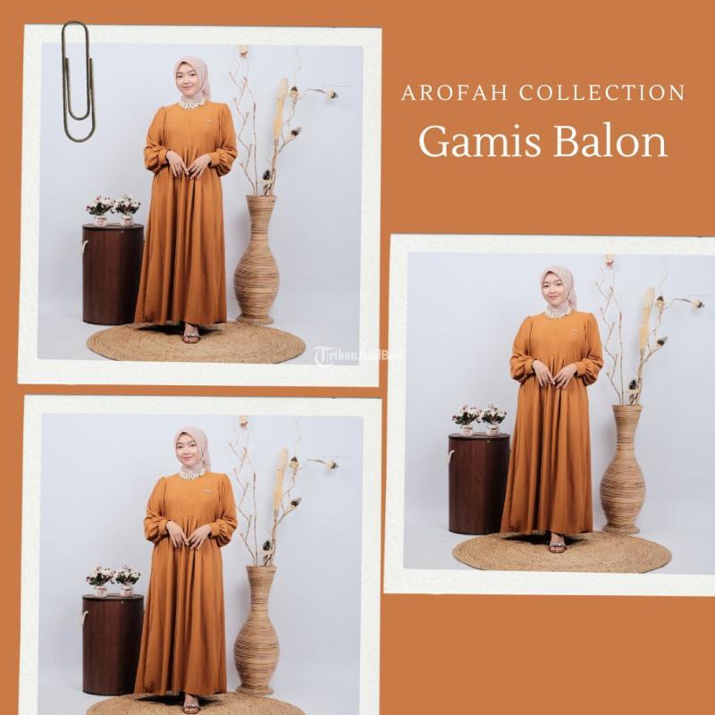 DISKON HARI INI, WA 0895-4144-61596, Gamis Polos murah by Arofah Collection