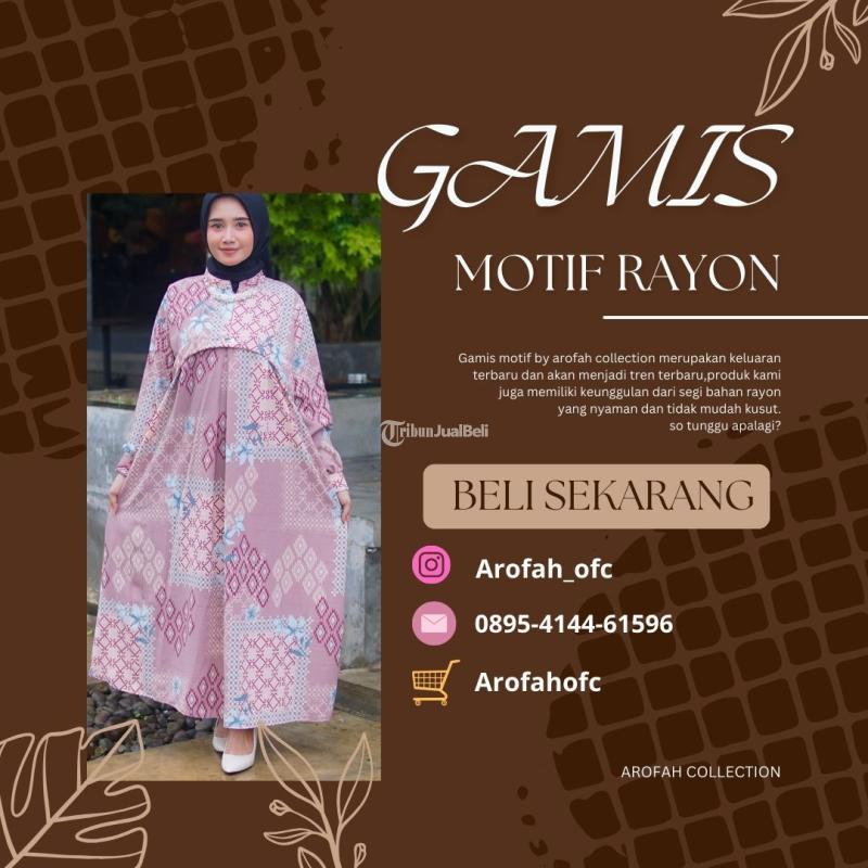 DISTRIBUTOR AROFAH COLLECTION, WA 0895-4144-61596, Gamis motif Pekalongan