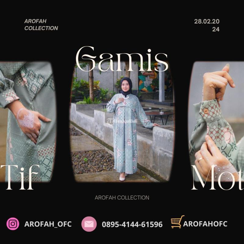 DISTRIBUTOR AROFAH COLLECTION, WA 0895-4144-61596, Gamis motif Pekalongan