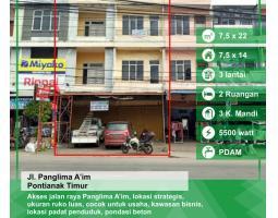 2 Ruko Plong Jalan Panglima Aim, Pontianak, Kalimantan Barat