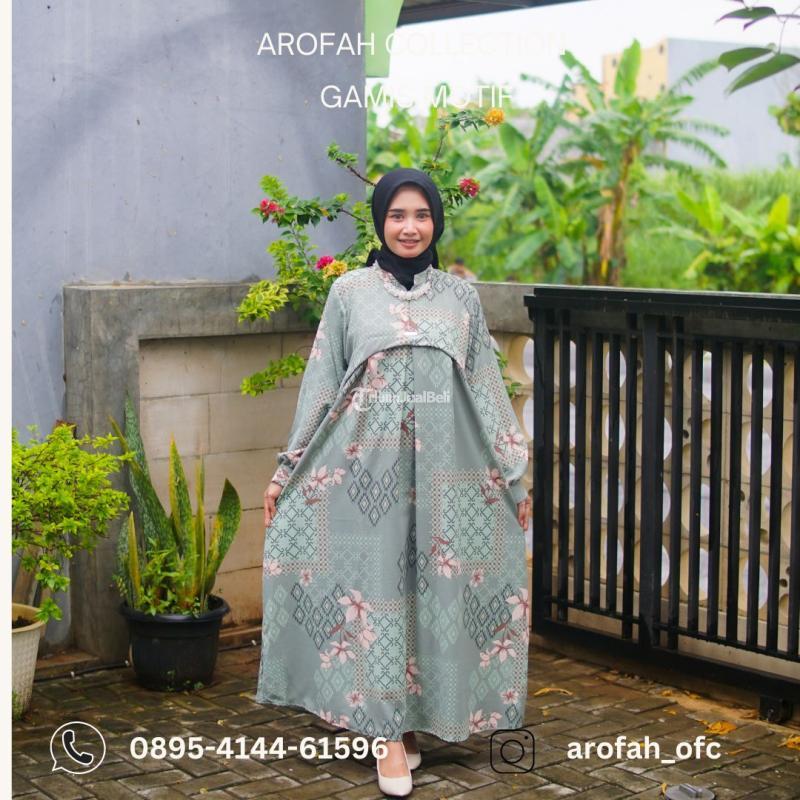 BERKUALITAS, WA 0895-4144-61596, Gamis Rayon Viscose motif Arofah Collection