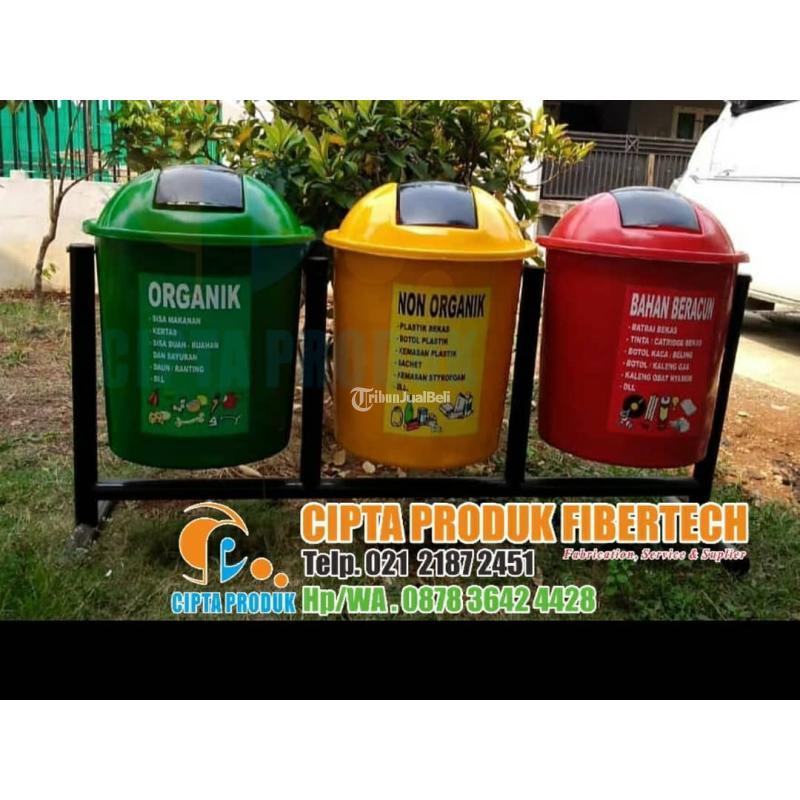 Tempat Sampah Pilah 3 in 1 Bulat