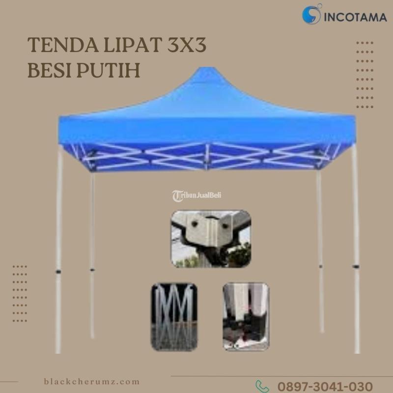 Tenda Lipat 3x3 Besi Putih