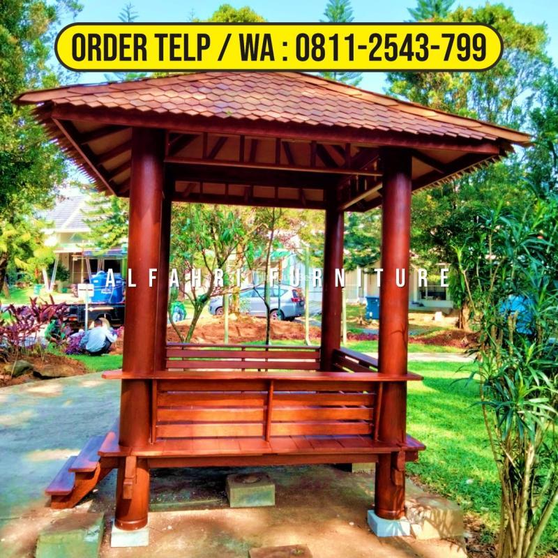 Gazebo Sirap 2x2 Kayu Kelapa Minimalis