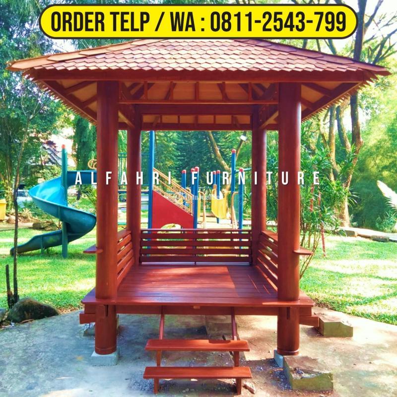 Gazebo Sirap 2x2 Kayu Kelapa Minimalis