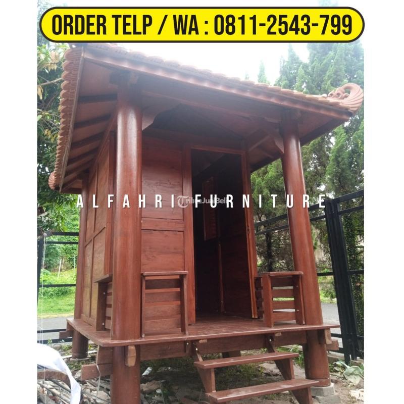 Gazebo Mewah 2x3 Pos Satpam Minimalis Kayu Kelapa