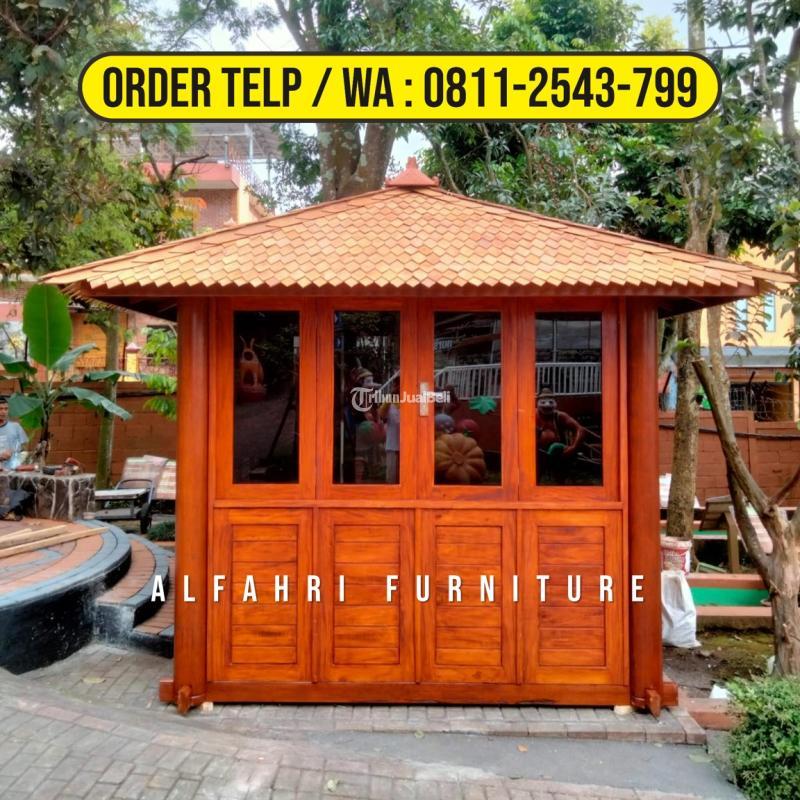 Gazebo Resto 3x3 Kayu Kelapa Atap Sirap