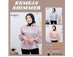 PROMO HARI INI, WA 0895-4144-61596, Blouse wanita shimer silk, by Arofah collection