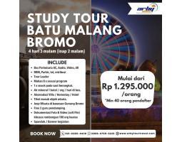 PAKET WISATA STUDY TOUR BATU MALANG BROMO 4H3M - INAP 2 MALAM