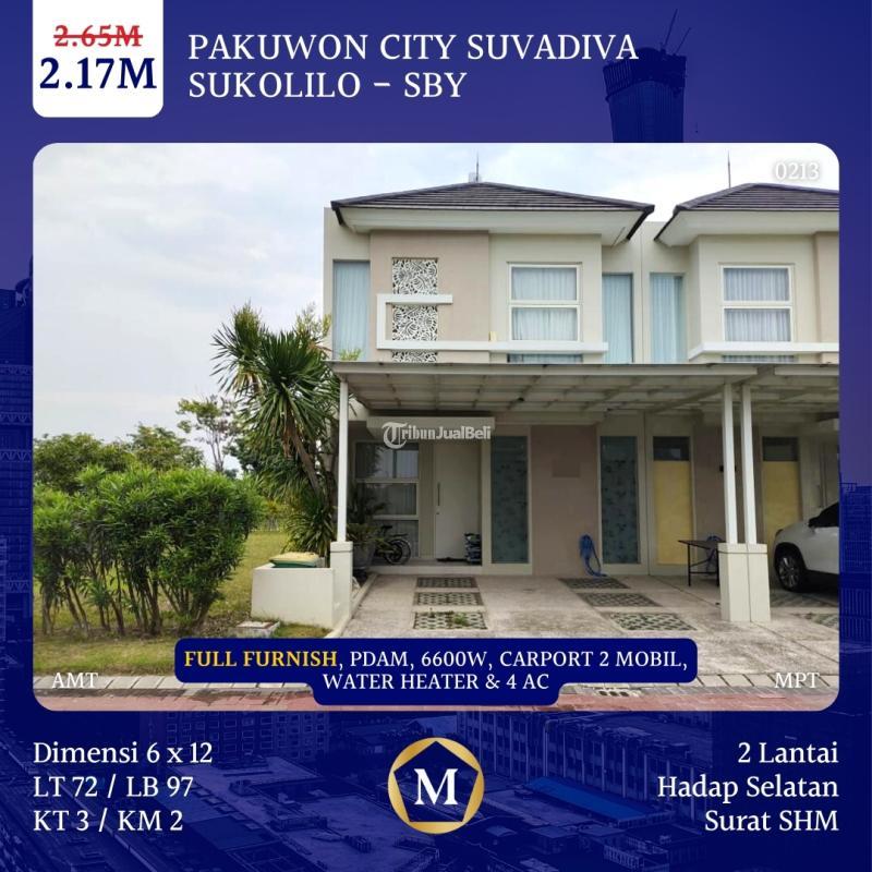 Jual Rumah Bekas Tipe 97/72 Pakuwon City Suvadiva Harga 2.17M Full Furnish Siap Huni - Surabaya Jawa Timur
