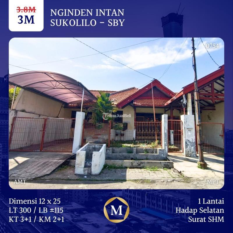 Dijual Rumah 1 Lantai Bekas Luas 115/300 Nginden Intan 3M SHM Turun Harga Hadap Selatan - Surabaya Jawa Timur