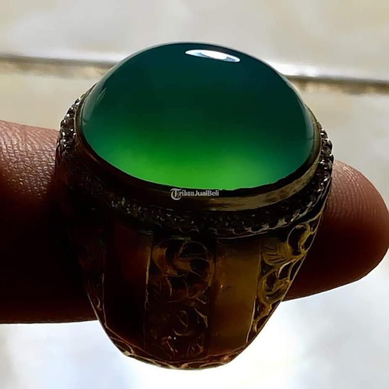 Batu Bacan Gulau HQ Kristal Premium BC095 Giwang Nitik Clean Ikatan Perak Mewah - Jakarta Pusat
