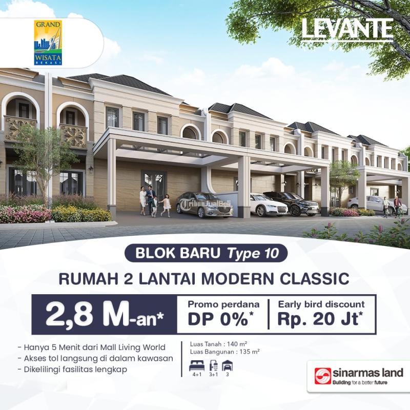 Jual Rumah Modern Classic 2 Lantai Dalam Cluster 3 Menit Tol Tambun - Bekasi Jawa Barat