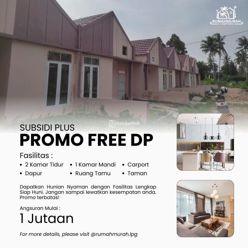 Dijual Rumah Subsidi Dekat Kemiling Kota LB38 2KT 1KM - Bandar Lampung