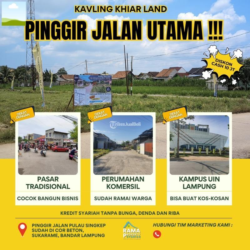 Jual Tanah Murah Lokasi Strategis Pinggi Jalan di Sukarame - Bandar Lampung