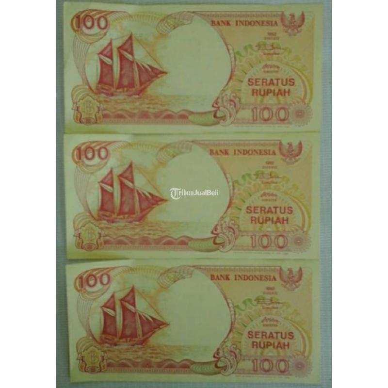 Koleksi Antik dan Kuno Uang Kertas Banknotes Paper Money Perahu Pinisi 3 Seri Berurut 1992 - Bandung Barat Jawa Barat