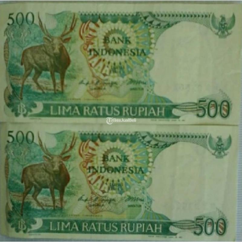 Koleksi Antik dan Kuno Uang Kertas Banknotes Paper Money Cervus Timorensis 2 Seri Berurut 1988 - Bandung Barat Jawa Barat