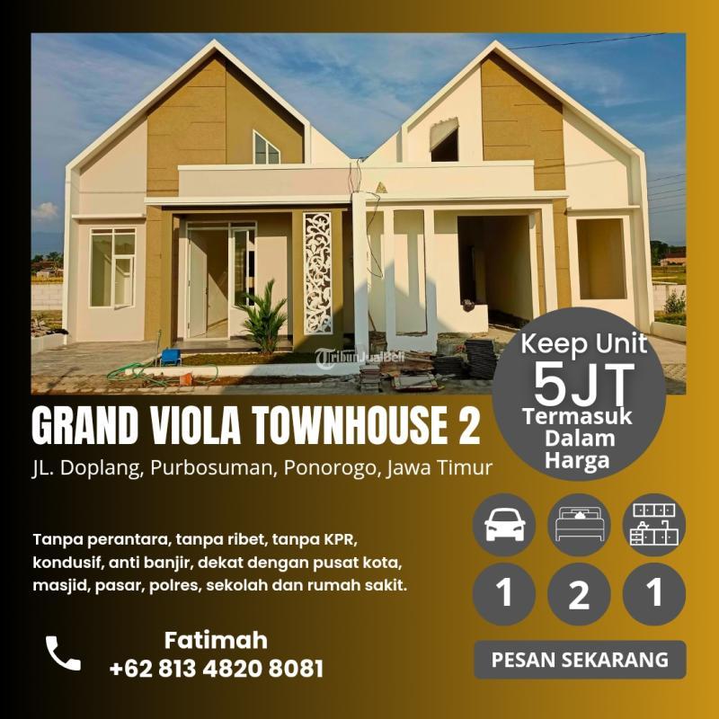 Jual Rumah Modern Baru One Gate System di Perumahan Syariah - Ponorogo Jawa Timur