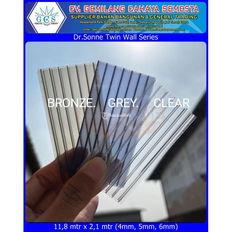 Atap Polycarbonate Twin Wall  Dr. Sonne 4 mm ST-4  - Sidoarjo Jawa Timur