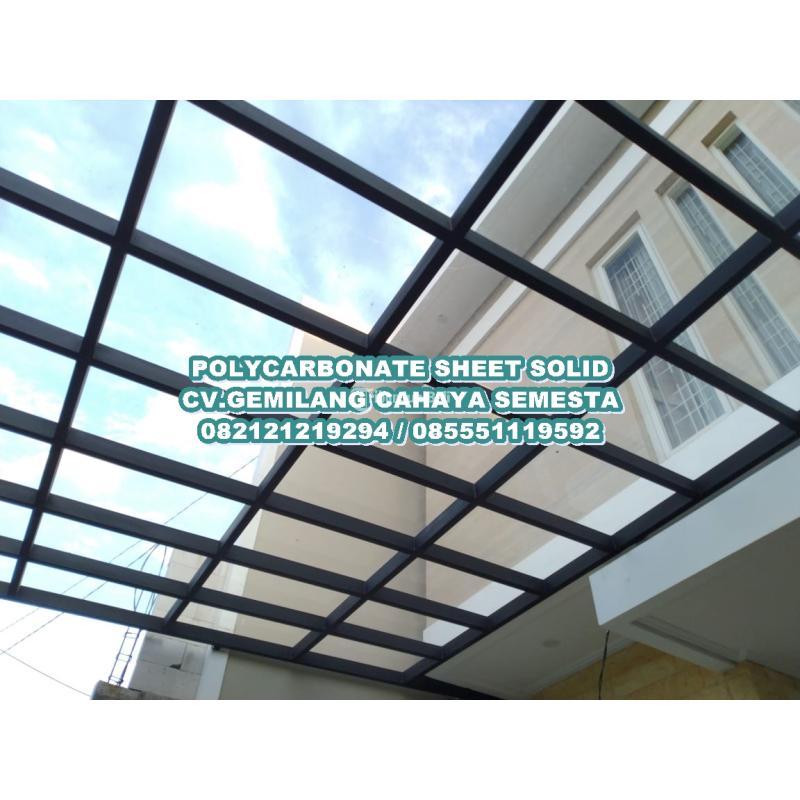 Dr. Sonne Flat 1.2 mm Atap Transparan Solid Polycarbonate Sheet - Sidoarjo Jawa Timur