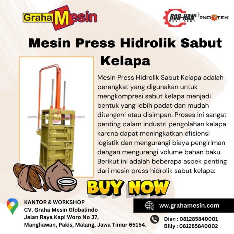 Mesin Press Hidrolik Sabut Kelapa - Malang Jawa Timur