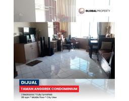 Dijual Apetemen Bekas Fully Furnished 2 Kamar Tidur Lantai Tengah Taman Anggrek Condominium - Jakarta Barat