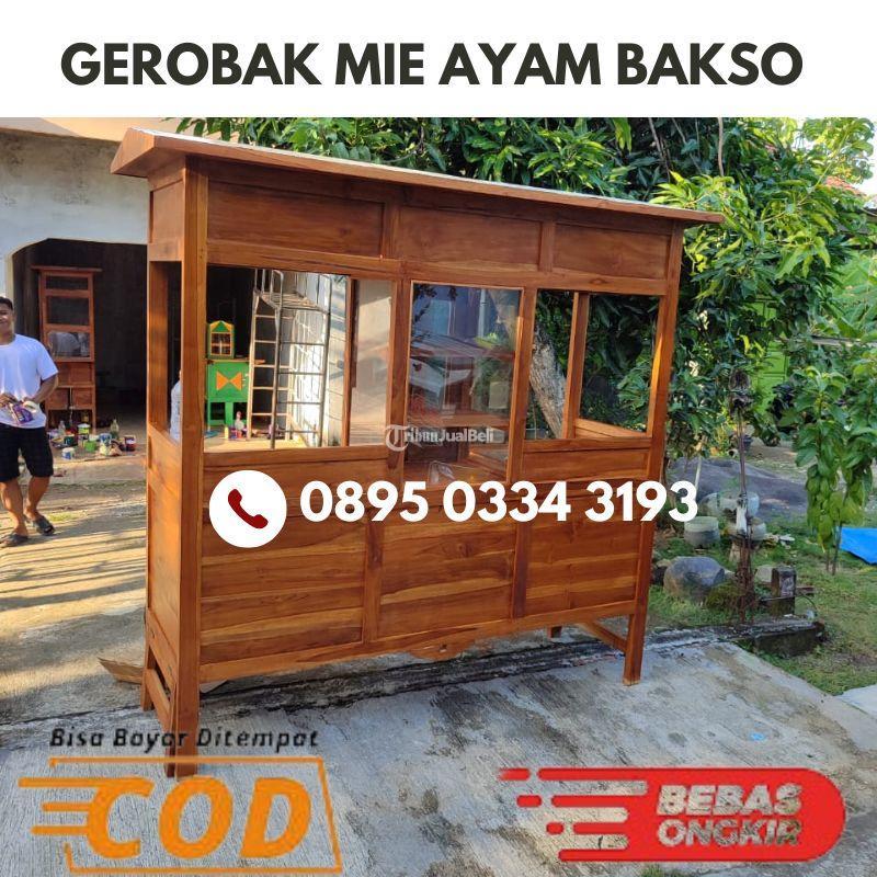 Produsen Gerobak Mie Ayam Bakso Kayu Jati Mahoni Custom Cikupa - Klaten Jawa Tengah