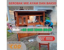 Gerobak Mie Ayam Bakso Kayu Jati Mahoni Custom Kresek - Klaten Jawa Tengah