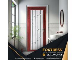 PREMIUM! WA 0821 7001 0763 (FORTRESS) Pintu Aluminium Modern Warna Coklat di Banjar