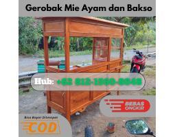 Free Ongkir Pabrik Gerobak Mie Ayam Bakso Kayu Jati Mahoni Custom Ciputat Timur - Tangerang Selatan