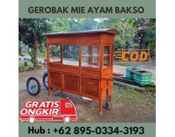 Pusat Gerobak Mie Ayam Bakso Kayu Jati Custom Pamulang - Tangerang Selatan