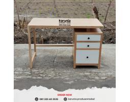 WA 0812-2560-2535, CUSTOM MEJA KERJA DAN BELAJAR KAYU SOLID MINIMALIS TERBARU
