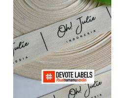 Produsen Label Tafeta Banyuwangi Devote.labels