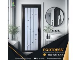 PREMIUM WA 0821 7001 0763 FORTRESS Pintu Aluminium Warna Hitam Estetik di Pontianak