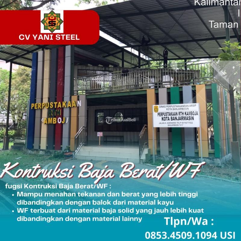 Pengerjaan Pembuatan Kontruksi Baja Berat WF Lap Olahraga Gudang DLL