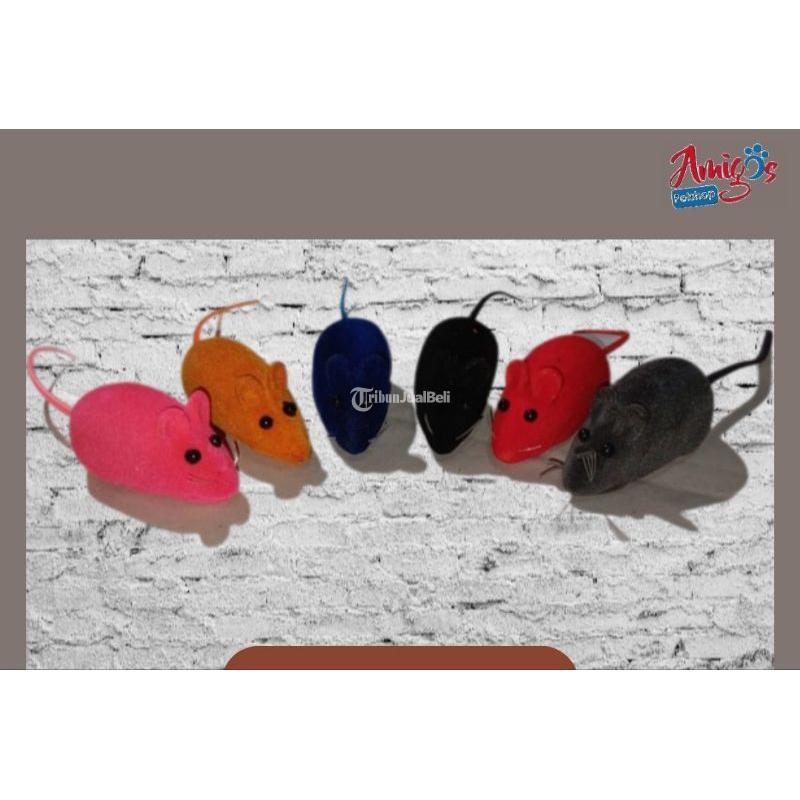 Mainan Tikus Warna-Warni Berbunyi 1pcs MN368 Amigos Petshop - Makassar Sulawesi Selatan