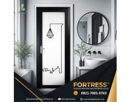 MEGAH WA 0821 7001 0763 FORTRESS Pintu Aluminium Modern Warna Hitam di Banjarbaru