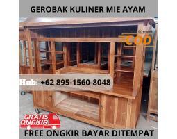 WA 0895 0334 3193 FREE ONGKIR Harga Gerobak Mie Ayam Bakso Kayu Jati Mahoni Custom Cigudeg Bogor