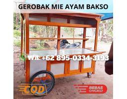 WA 0895 0334 3193 Produksi Gerobak Mie Ayam Bakso Kayu Jati Mahoni Custom Bekasi Selatan Kota Bekasi
