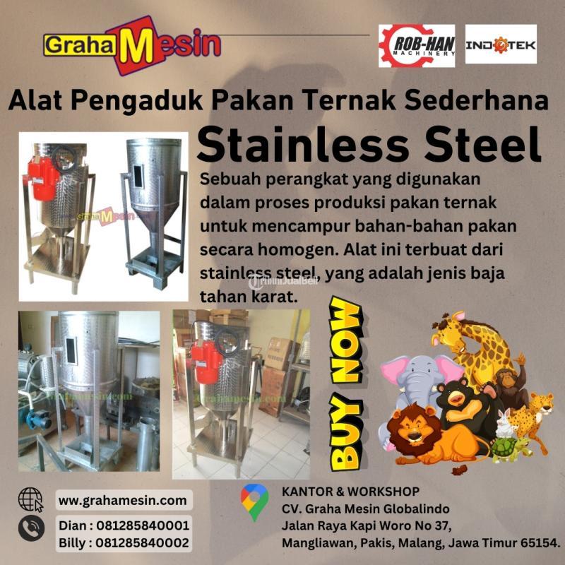Terbaik Alat Pengaduk Pakan Ternak Vertical Stainless Steel Hub  081285840001 Dian