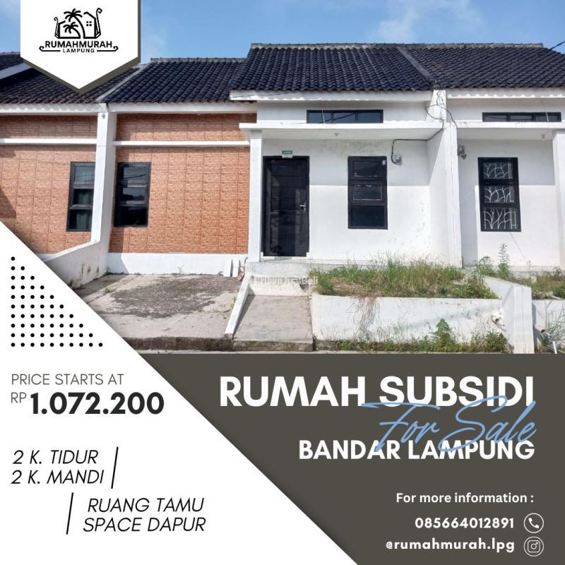 Dijual Cepat Rumah Murah Tipe 36 Baru DP Ringan Lokasi Tengah Kota - Bandar Lampung