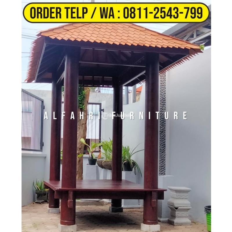 Gazebo Unik 2x3 Kayu Kelapa Minimalis - Jombang Jawa Timur