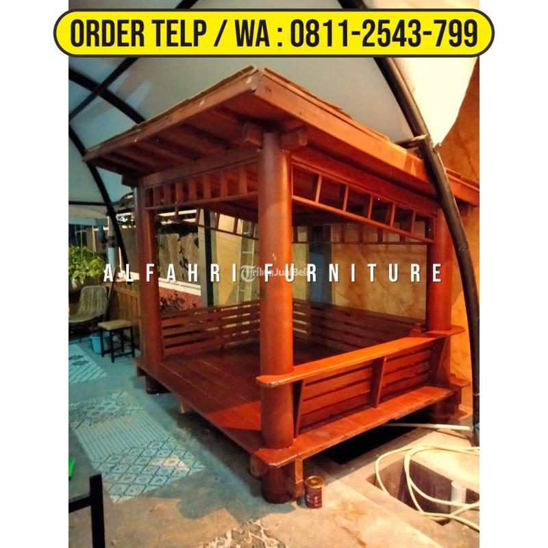 Gazebo Restaurant 2x3 Minimalis Kayu Glugu - Jombang Jawa Timur