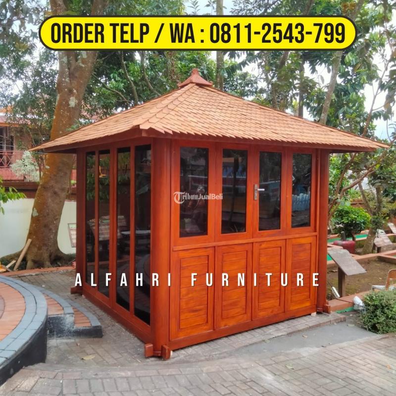 Gazebo Resto 3x3 Kayu Kelapa Atap Sirap - Jombang Jawa Timur