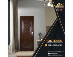 Fortress Pintu Rumah Panel Bahan Baja Motif Kayu - Banda Aceh
