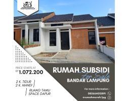 Dijual Rumah Siap Huni LT72 LB36 2KT 1KM SHM Murah DP Ringan - Kota Bandar Lampung